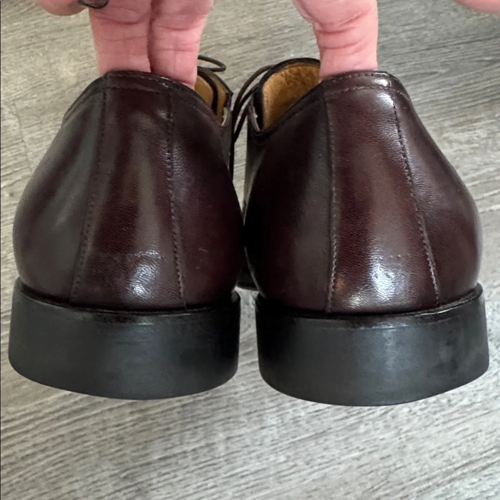 Bruno Magli Ranuncolo Brown Leather Oxford Shoes Mens 13W lace up Italy office